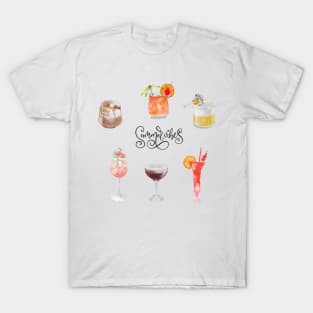 Watercolour Summer Cocktail Collection T-Shirt